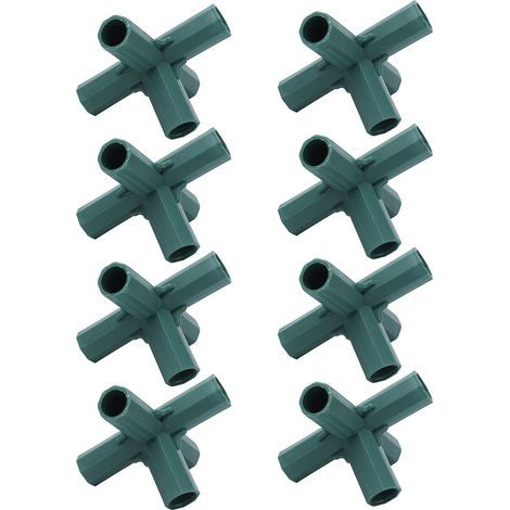 Lot 8 joints support plante 5 voies – connecteur piquet plastique – serre (1/5)