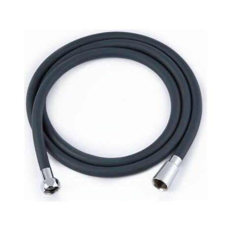 Tuyau de douche en silicone de 1,5 mètre, flexible, résistant à l'explosion et étanche, accessoires de robinet de douche noirs de 2 cm (1/5)