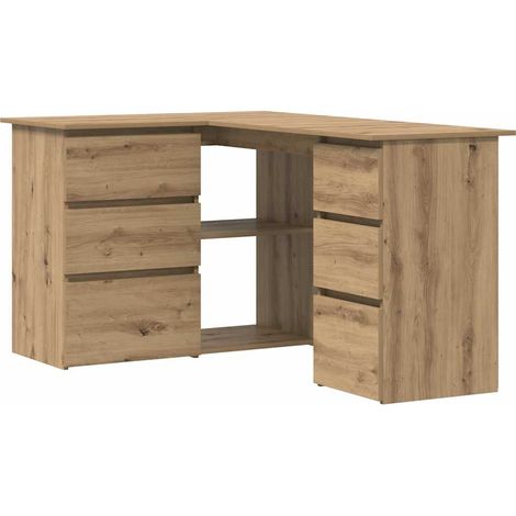 Maison Exclusive - Eckschreibtisch Artisan-Eiche 145x100x76 cm Ho