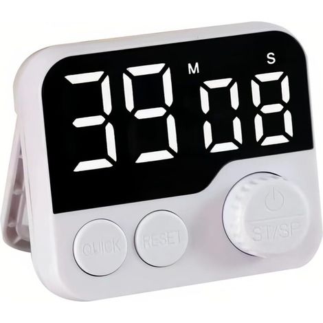 Digitaler Küchentimer mit großem LED-Display, Drehknopf, magnetischem Design, präziser Synchronisation, Halterung für Aufhängeloch (1/5)