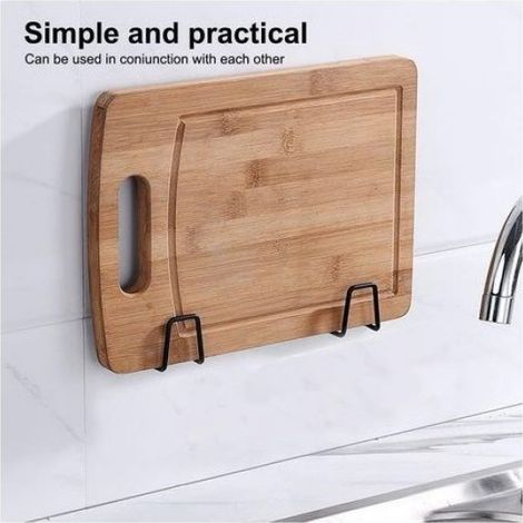 6pcs Support éponge auto adhésif - Acier inoxydable antirouille Adhésif puissant 3 6 kg - Organisation cuisine et salle de bain (1/5)