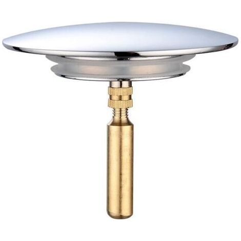 PA Universal-Waschbecken-Badewannenstöpsel mit Chrom-Finish aus Edelstahl und Dichtung für Standardbadewanne (1/4)