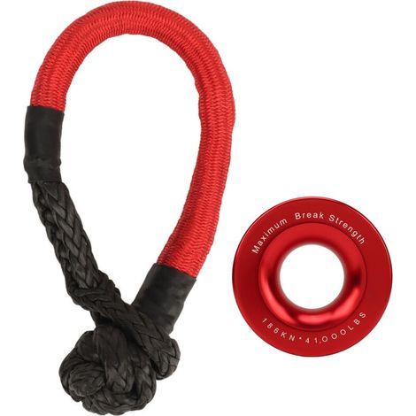 Kit de manille de poulie de rétention de corde, haute ténacité pour tout-terrain ATV UTV remorque camion SUV 4 X récupération (1/5)