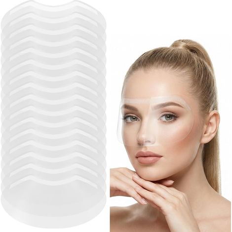 100 Pcs Eye Protectors for Washing Hair, Shower, Face, Eyes, Clear Visor with Adhesive Pad for Shampoo and Shower, Protect Face and (1/5)