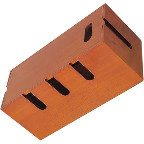 Boîte de Gestion des Câbles en Bois Marron pour Cacher Les Fils et Ranger Les Prises Design Moderne et Simple pour Bureau à Domicile (1/5)