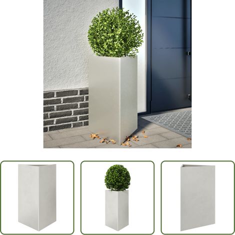 Jardinière en acier inoxydable - Jardinière triangulaire 50x43x75 cm acier inoxydable (1/5)