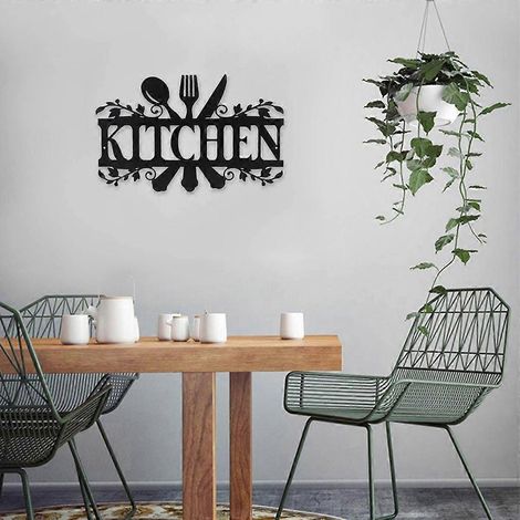 Décoration murale de cuisine, art d'intérieur et d'extérieur, ornements pour la maison, cadeau de pendaison de crémaillère (1/4)