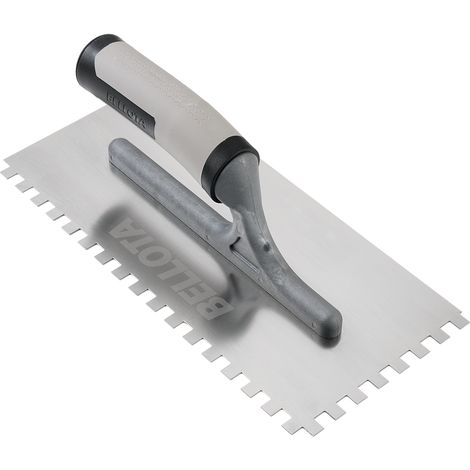 Platoir denté en acier inoxydable BELLOTA - Manche bi-matière - Dents carrées 6mm - 587406BIMINOX (1/4)