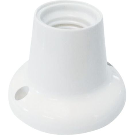 Douille murale E27 blanche droite en PVC 4A 250V