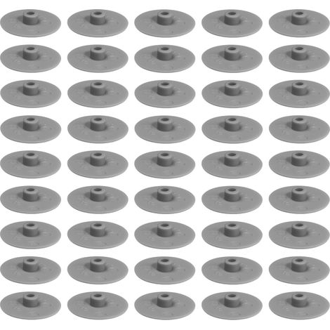 cyclingcolors 50x Coprivite tappo di copertura vite esagono interno SW 4 cappuccio mobili plastica, Grigio RAL 7037 (1/4)