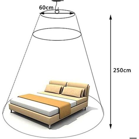 Moustiquaire Lit Double Dôme Universelle – Tulle Respirant, Pliable, Idéale Voyage & Extérieur (1/5)