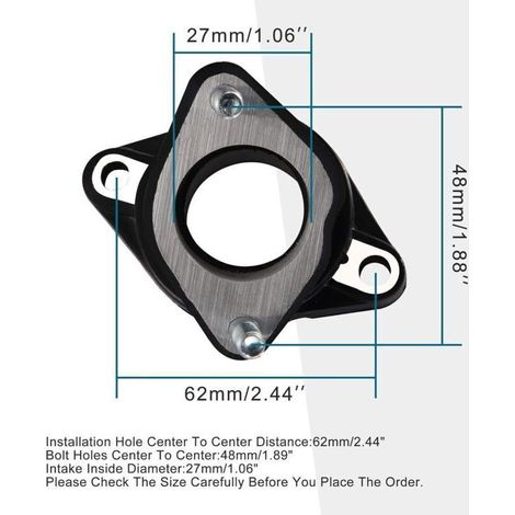 Tuyau d’admission 27 mm pour moto tout-terrain, dirt bike et karting – compatible avec moteurs 125 cc, 150 cc et 200 cc (1/5)