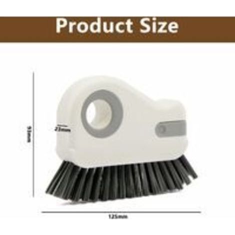 pair Rainure Nettoyage Brosse Fenêtre Brosses - 2 en 1 Multifonction Rainure Rail Rapide Nettoyage Outil pour Nettoyer Les fenêtres pour Salle de Bain de Cuisine Coins Espaces（gris）