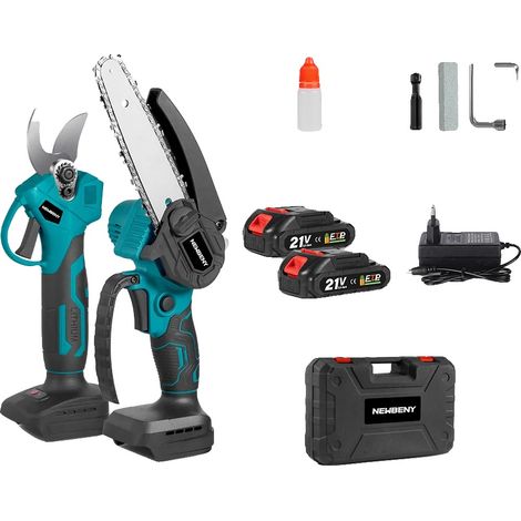 Scie Électrique, Moteur Sans Balais, Pôle Télescopique, 2x ensemble de batteries (1/2)