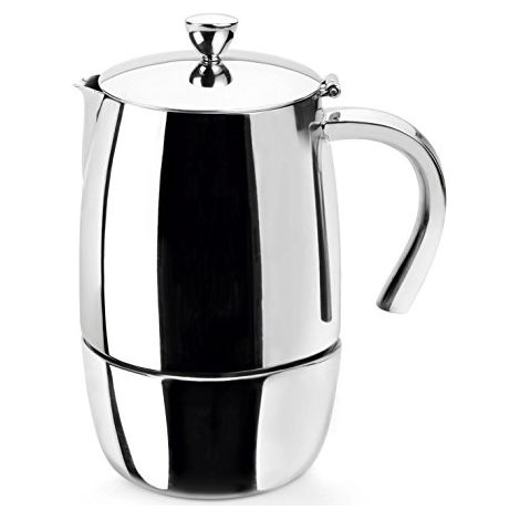 Macchina da caffè Lacor luxe acciaio inox 4 tazze manico isolato (1/2)
