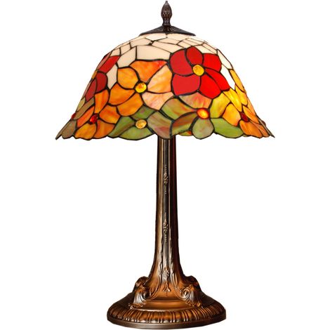 Lampe de Table et abat-jour Tiffany diamètre 40cm Série Bell