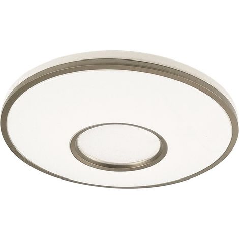Plafon Perote 60w 3000-4000-6500k Blanco/Cuero 5880lm 8x49x49cm C/remoto Y Reg.intensidad