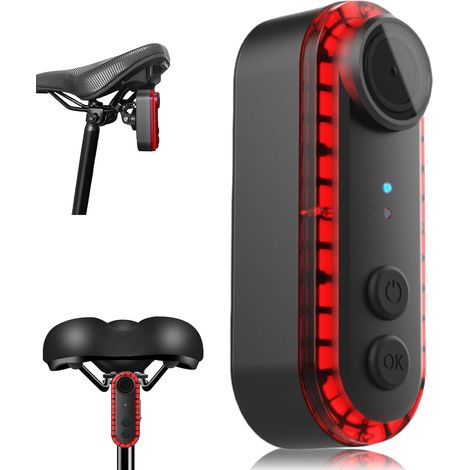 Fahrrad-Rückkamera, DV-Kamera-Rücklicht, 3500-mAh-Akku, 1080p, 150°-Sichtfeld, IPX6 wasserdichtes Sicherheits-Fahrradrücklicht (1/5)