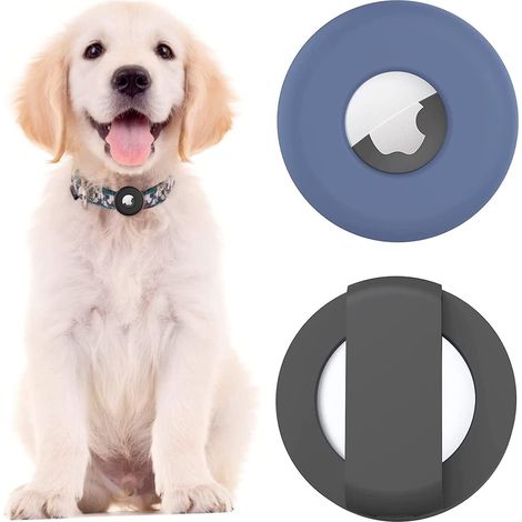 Support Silicone Pour AirTag - Résistant À L'Eau - Pour Collier Chien Chat - Fixation Enroulable - 1 Pièce (1/5)