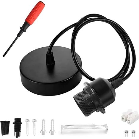 Cable Suspension Light Black with 150 cm Cable (1/5)