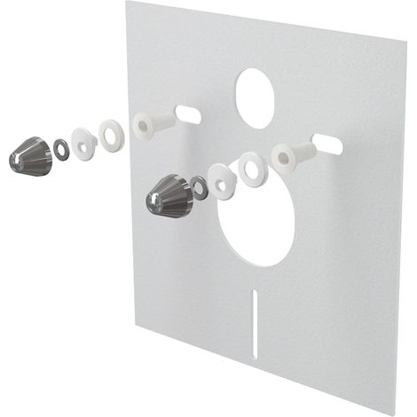 alcadrain Schallschutz für Wand-WC und Bidet mit Zubehör und Chromabdeckung (1/2)