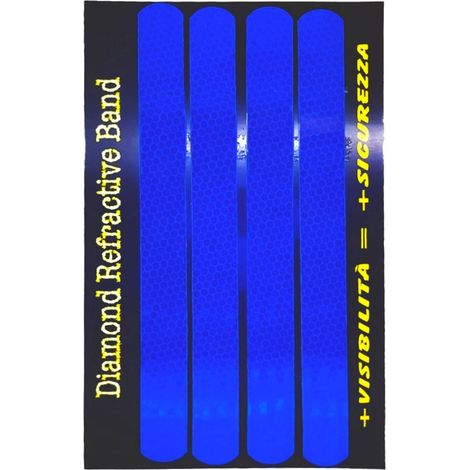 Strisce Adesive Catarifrangenti 4 Pz - Colore: BLU