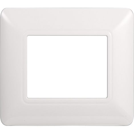 Placca per Interruttore 2 Posti Ettroit Solar Bianca Serie