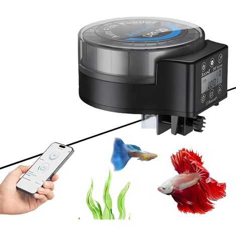 Mangeoire automatique WiFi pour aquarium, mangeoire automatique pour aquarium, distributeur de nourriture pour poissons, contrôlé avec application (capacité 20 x 7 ml) (1/5)