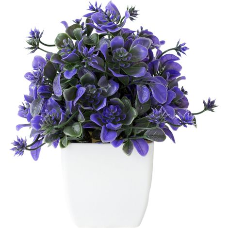 Bonsai Artificiel - Pot En Plastique - Décoration Intérieure Et Extérieure Pour Maison Bureau Jardin - Hauteur Totale 20 Cm - 1 Pièce (1/5)