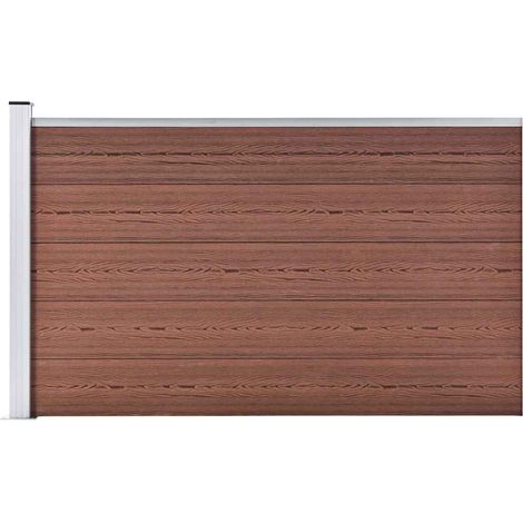Clôture de jardin-Grillage de jardin WPC 175x105 cm Marron (1/5)