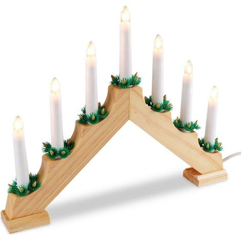 Art-pol Candelabro de Navidad beige 41 cm de ancho (1/2)