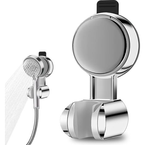 Support Pommeau de Douche Ventouse, Accroche Pommeau de Douche, Sans Perçage, Ventouse Puissante, Support Universel Amovible Douche Ventouse (1/5)