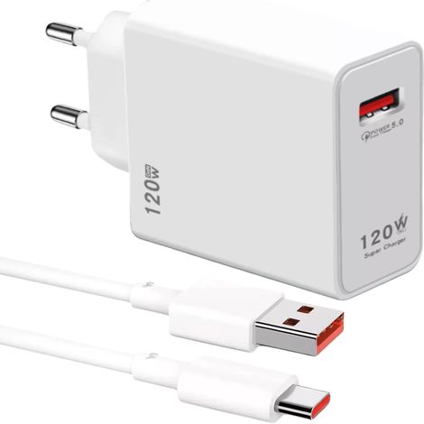 Adaptateur de chargeur de réseau de câble de Type C 120W, 1M, pour Samsung Xiaomi