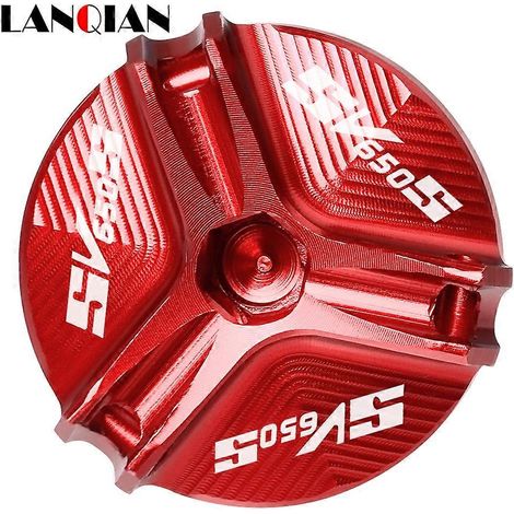 Aplicable a SUZUKI HAYABUSA INTRUDER 800 KATANA 1000 SV650 SV650S Tapa del depósito de líquido de freno delantero CNC Tapa del depósito de aceite del motor M201.5 (SV650S RD) (1/5)