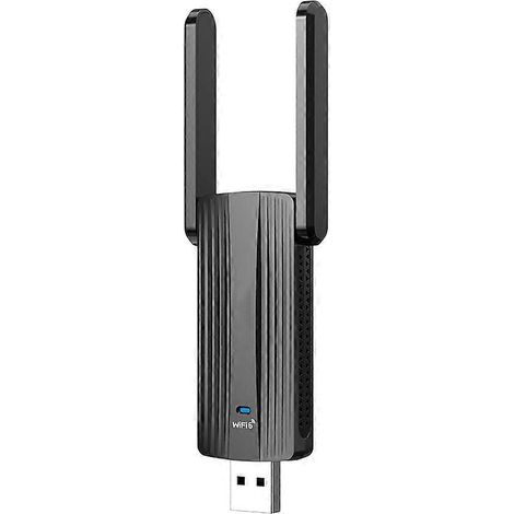 Adaptateur WiFi6 USB sans fil AX1800, double bande 2,4 GHz + 5,8 GHz, antenne à gain élevé 5 dBi, sans pilote, clé WiFi pour appareils mobiles. (1/5)