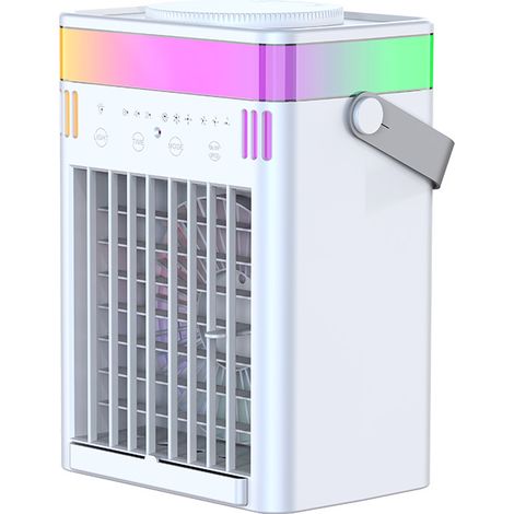 Mini humidificateur de bureau USB multifonctionnel avec brumisateur, ventilateur de climatisation et de refroidissement par brumisation d'eau (1/5)