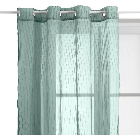 Rideau Voilage à Œillets "Mila" 140x240cm Vert Céladon