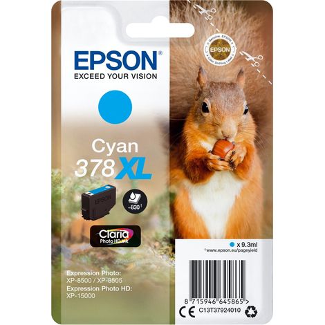 Epson C13T37924010 Druckerpatrone 378XL Cyan ca. 830 Seiten (C13T37924010)