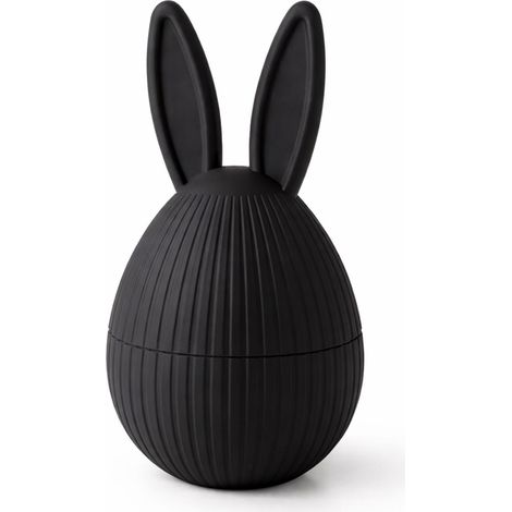 Uovo di Pasqua con orecchie di coniglio, nero, contenitore decorativo (1/3)