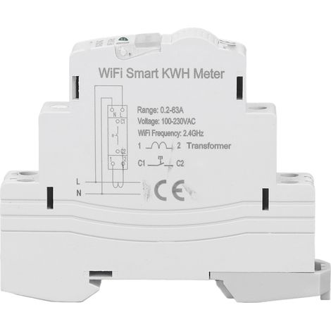 ATMS1603 Intelligenter Energiezähler, AC 100-230V Haushaltsstrommonitor, App-Steuerung, Genaue Kilowattstundenmessung. (1/5)