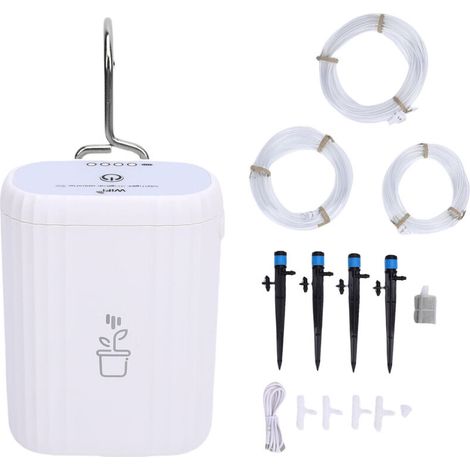 Automatic WiFi Waterer for 4 Potted Plants, Smart Drip Irrigation Kit, Delay Mode for Indoor Balcony, Water Shortage Alert, Remote Control (1/5)