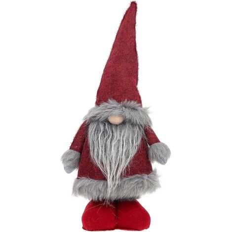 figurine de gnome décorative, cadeau idéal pour Noël, le Nouvel An et les fêtes d'hiver.-38X17CM-Dark Red