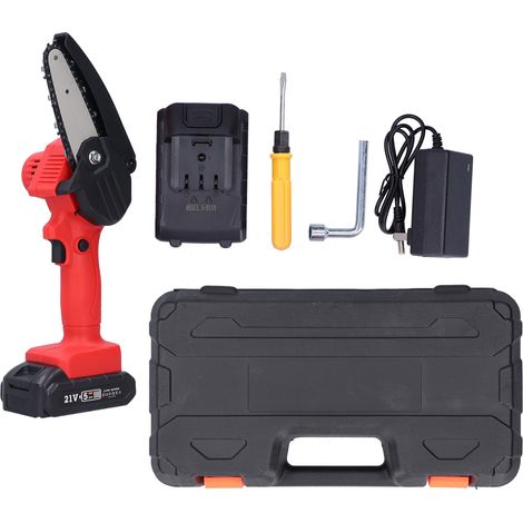Scie électrique HiLDA 21V, chaîne de jardinage à batterie lithium, outil de taille avec chargeur, 100-240VAC (1/5)