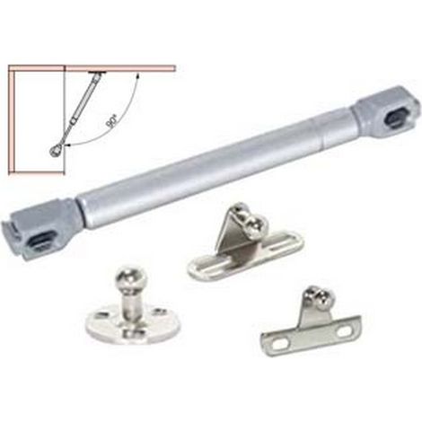 10PZ BRACCETTI A GAS PER RIBALTE FORZA 100N IN FERRO  - lunghezza max: mm.248