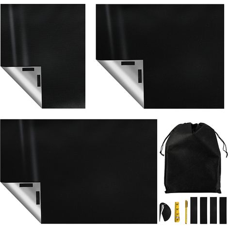 Wolketon Tenda oscurante 145x100 cm – Oscuramento totale per finestre – Senza fori – Pellicola oscurante da tagliare – Camera da letto e cameretta