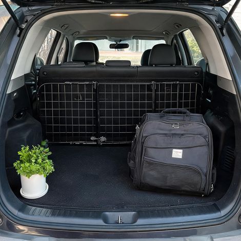 Grille de séparation pour chien en métal noir largeur réglable (1/5)