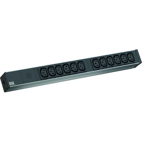 Bachmann 800.2284 12AC outlet(s) 1U Black power distribution unit (PDU) - Power Distribution Units (PDUs) (Basic, 1U, Aluminium, Black, 12 AC outlet(s), C14 coupler) (1/3)
