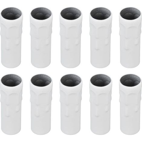 10 Pcs E14 Métal Tube Tête De Lampe Boîtier Fer pour Bougie Lampe Titulaire Tube Base De La Lampe 25x80mm Lustre en Cristal Tube Accessoires D'éclairage Raccords(Blanc) (1/5)