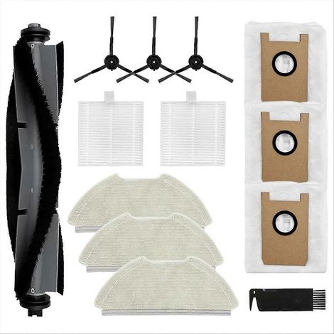 Hauptseitenbürste T20+ mit HEPA-Filter, Wischmopp und Staubbeutel, komplettes Wartungsset für Saugroboter, langlebige Ersatzteile, effiziente und hygienische Reinigung. (1/5)