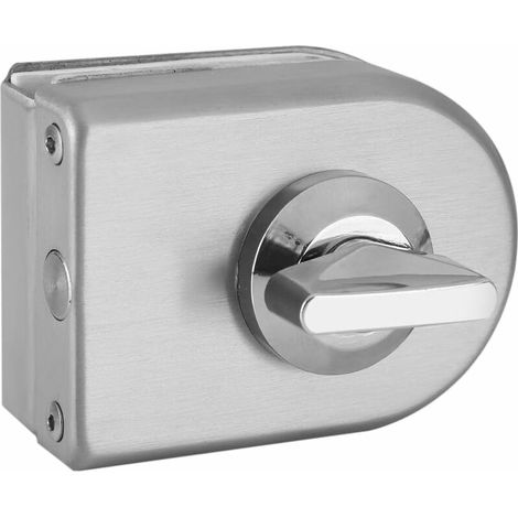 Serrure de verrou de bouton de loquet de porte en acier inoxydable pour salle de bain d'hôtel à la maison Porte En Verre Verrou Salle De Bain - Compatible for porte en verre d'épaisseur 10 12 mm (1/5)